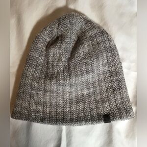 Cream and Tan Blend Knit Beanie